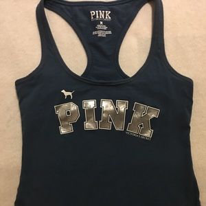 PINK Victoria’s Secret light blue sports tank top